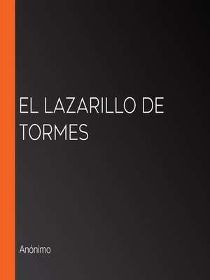 cover image of El lazarillo de Tormes